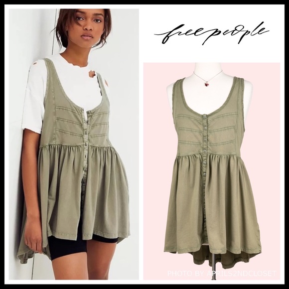 Free People Dresses & Skirts - FREE PEOPLE BOHO FLOWY TUNIC TANK TOP JUMPER MINI DRESS A3C